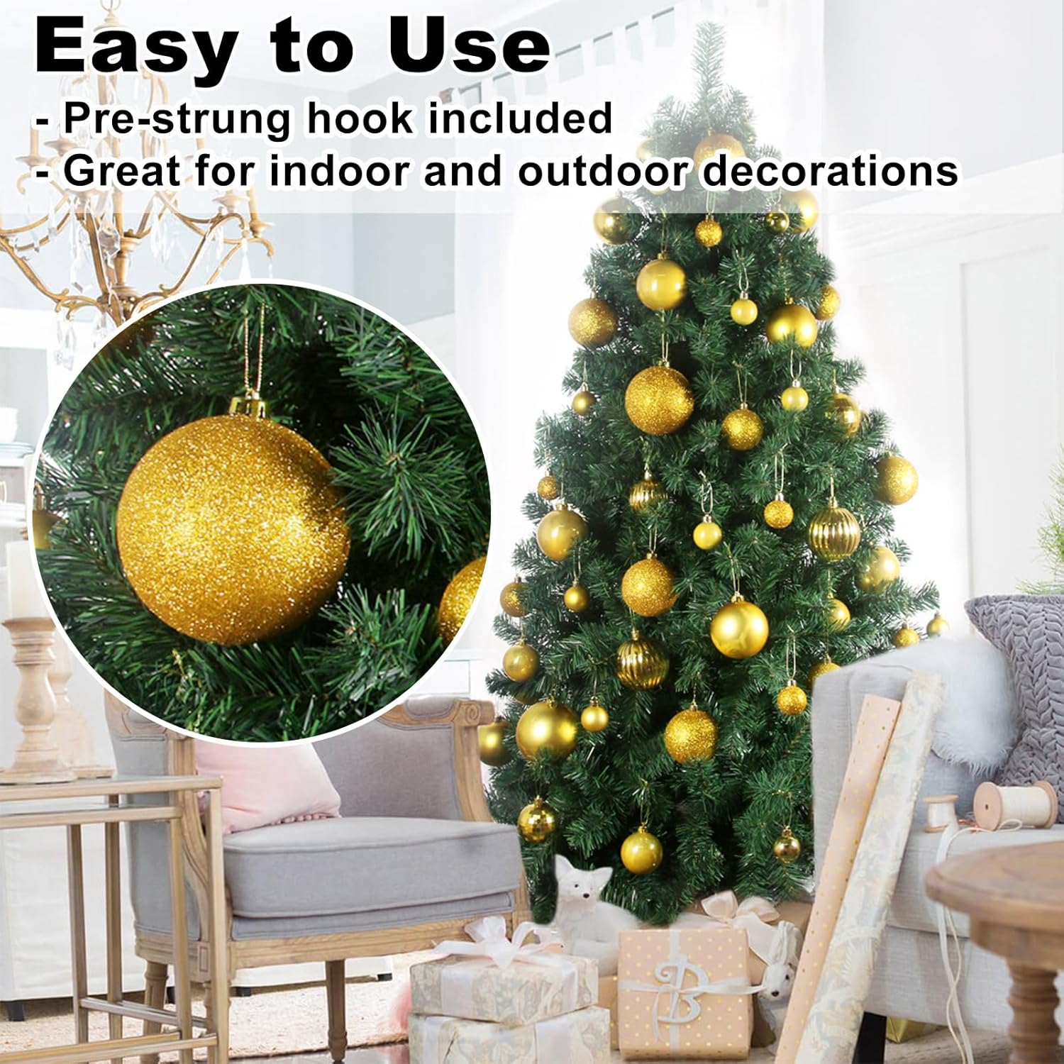 Golden Christmas Balls