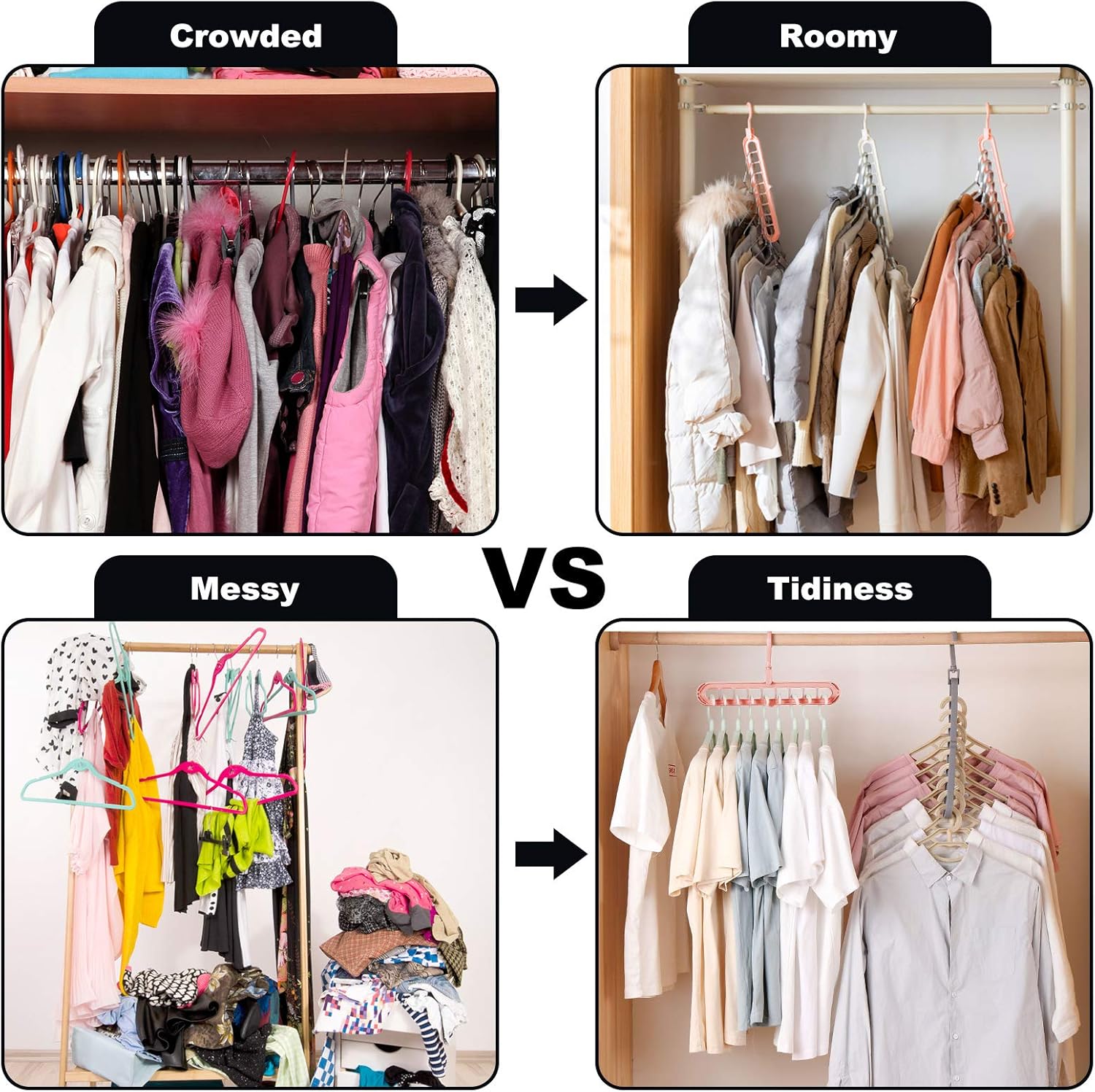 9-Holes Space Saving Hangers