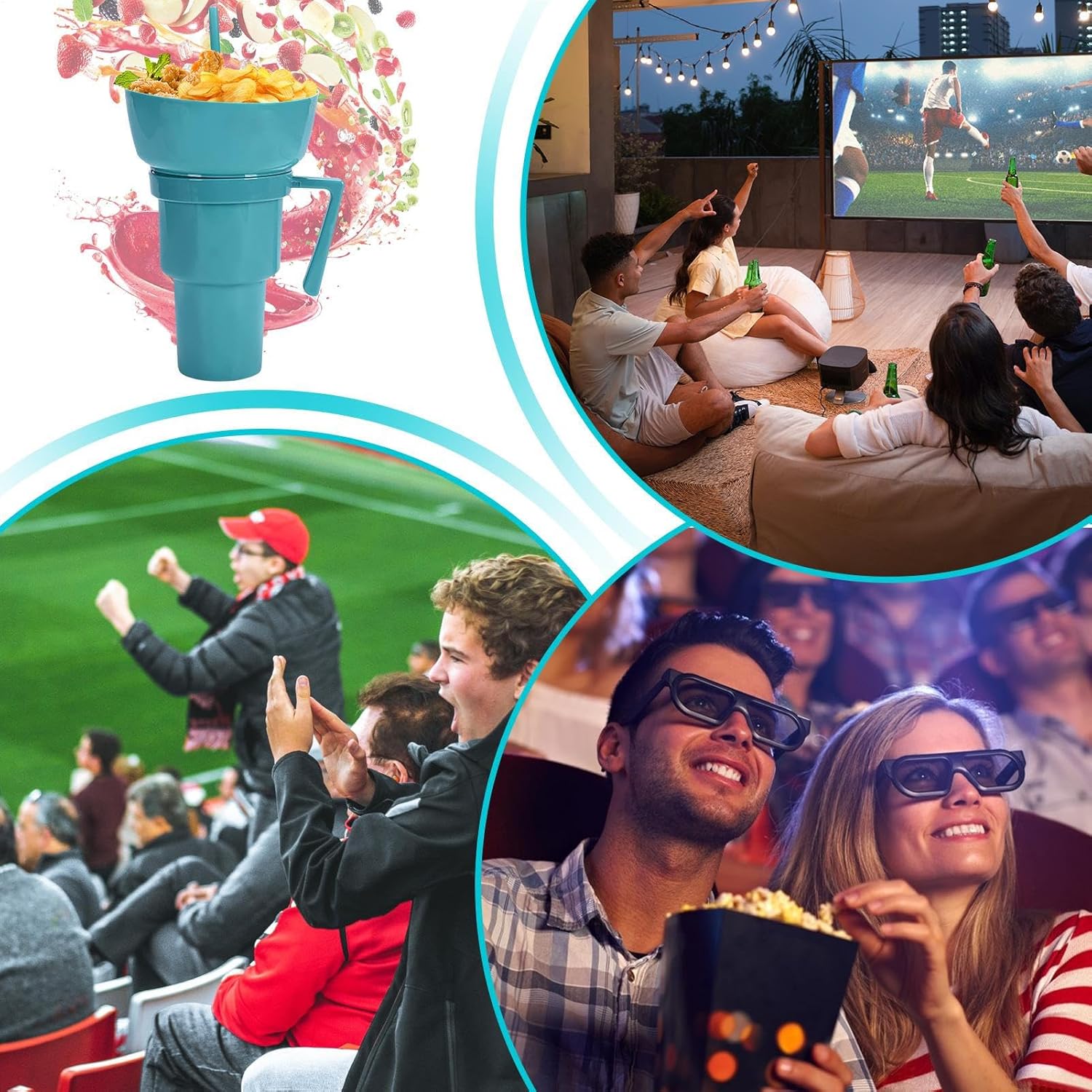 2 in 1 Snack & Drink Cup