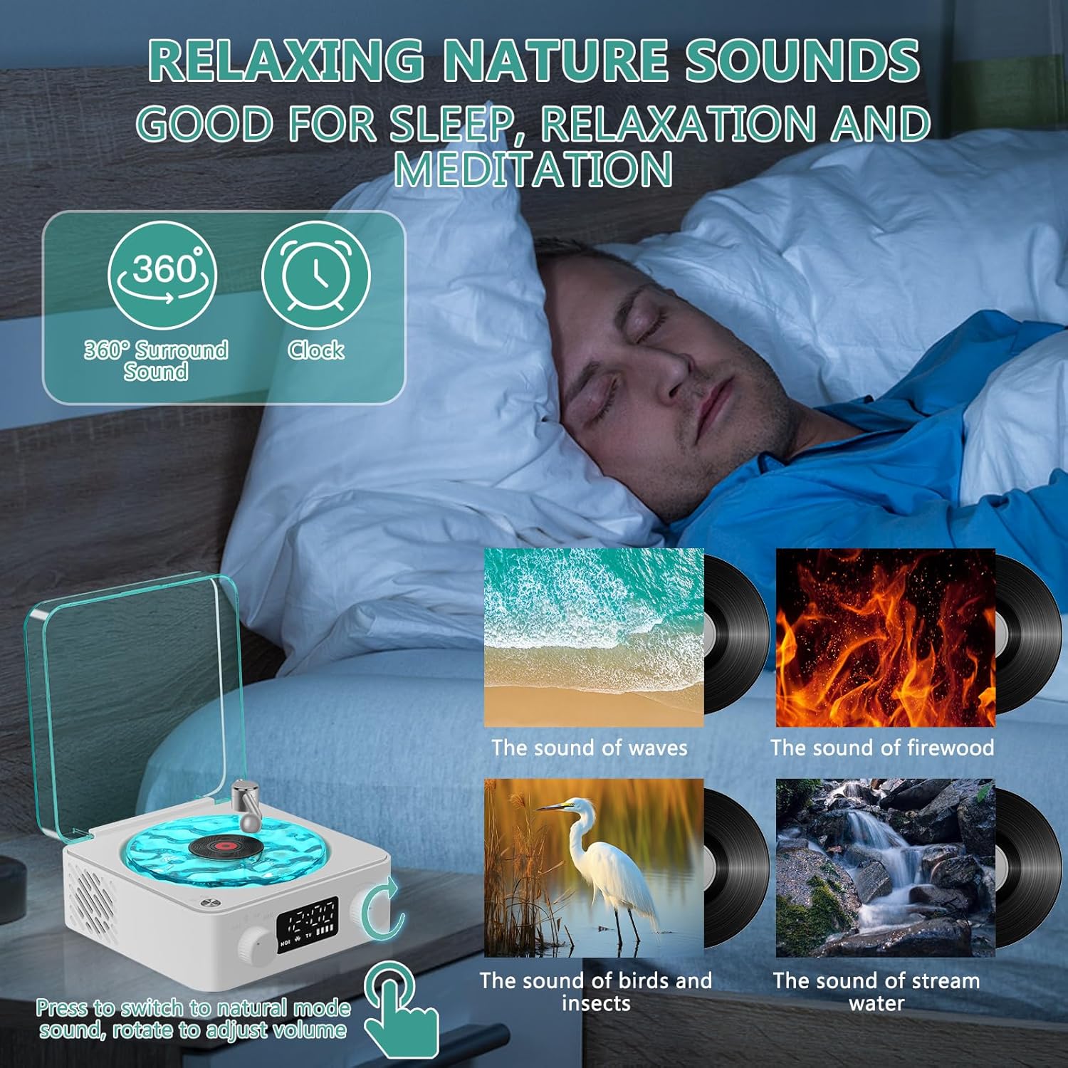 Waves Vinyl Speaker and Projector