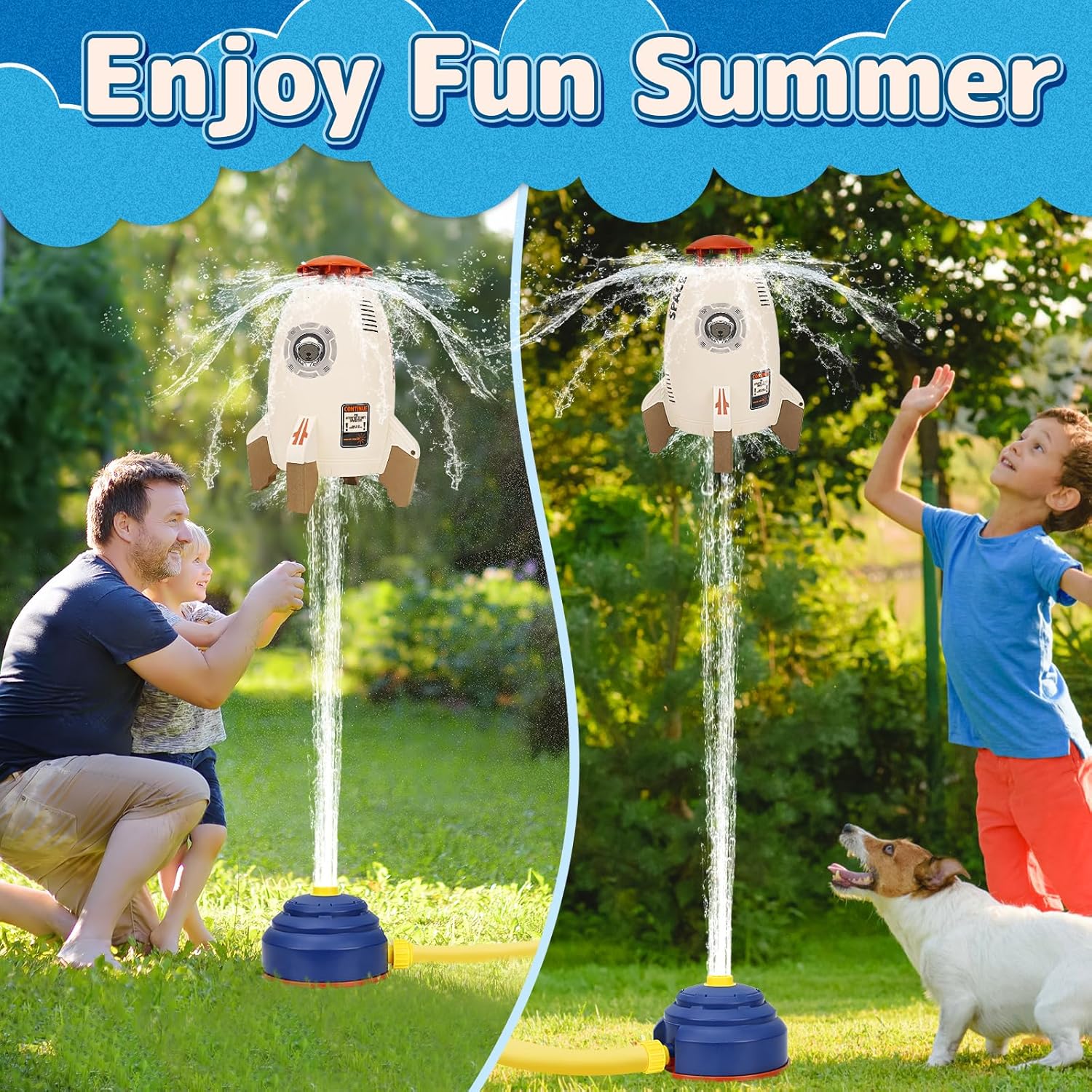 Rocket Water Sprinkler + 3M Hose