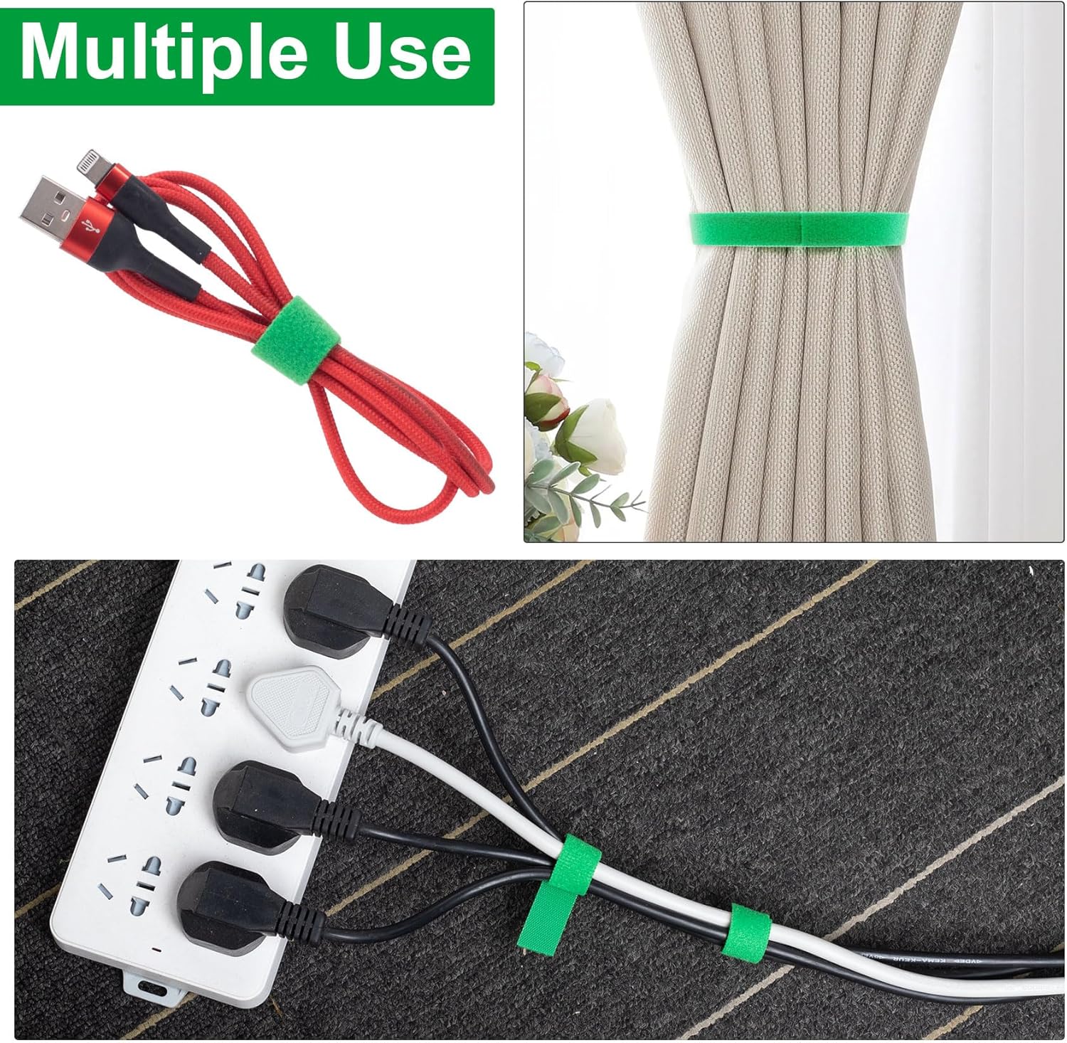 Hook & Loop Tape Set (Pack of 6 Colors)