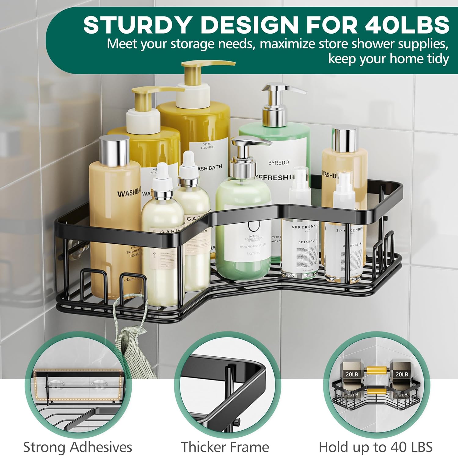 Corner Shower Organizer (Set of 5)