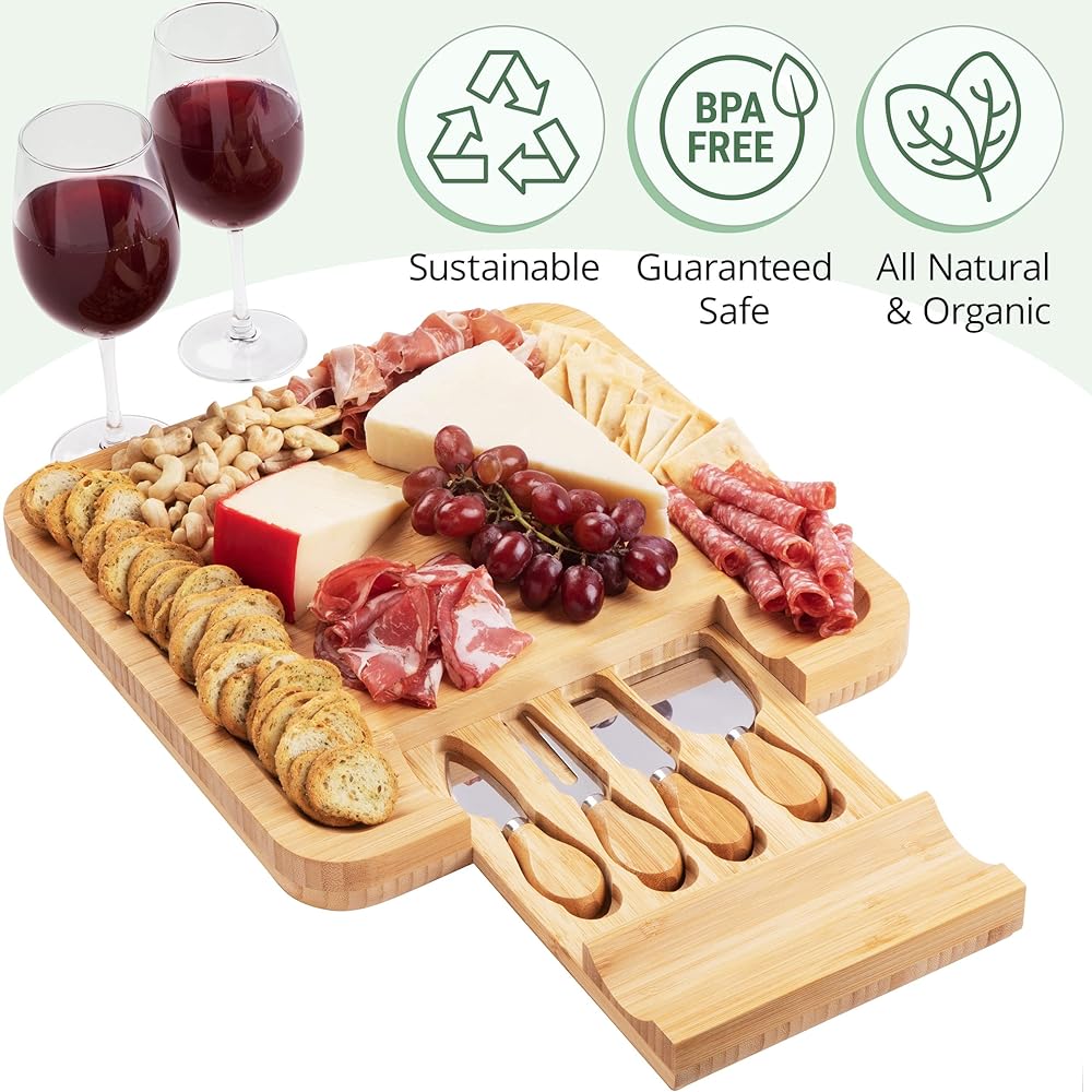 Bamboo Cheese Board Set
