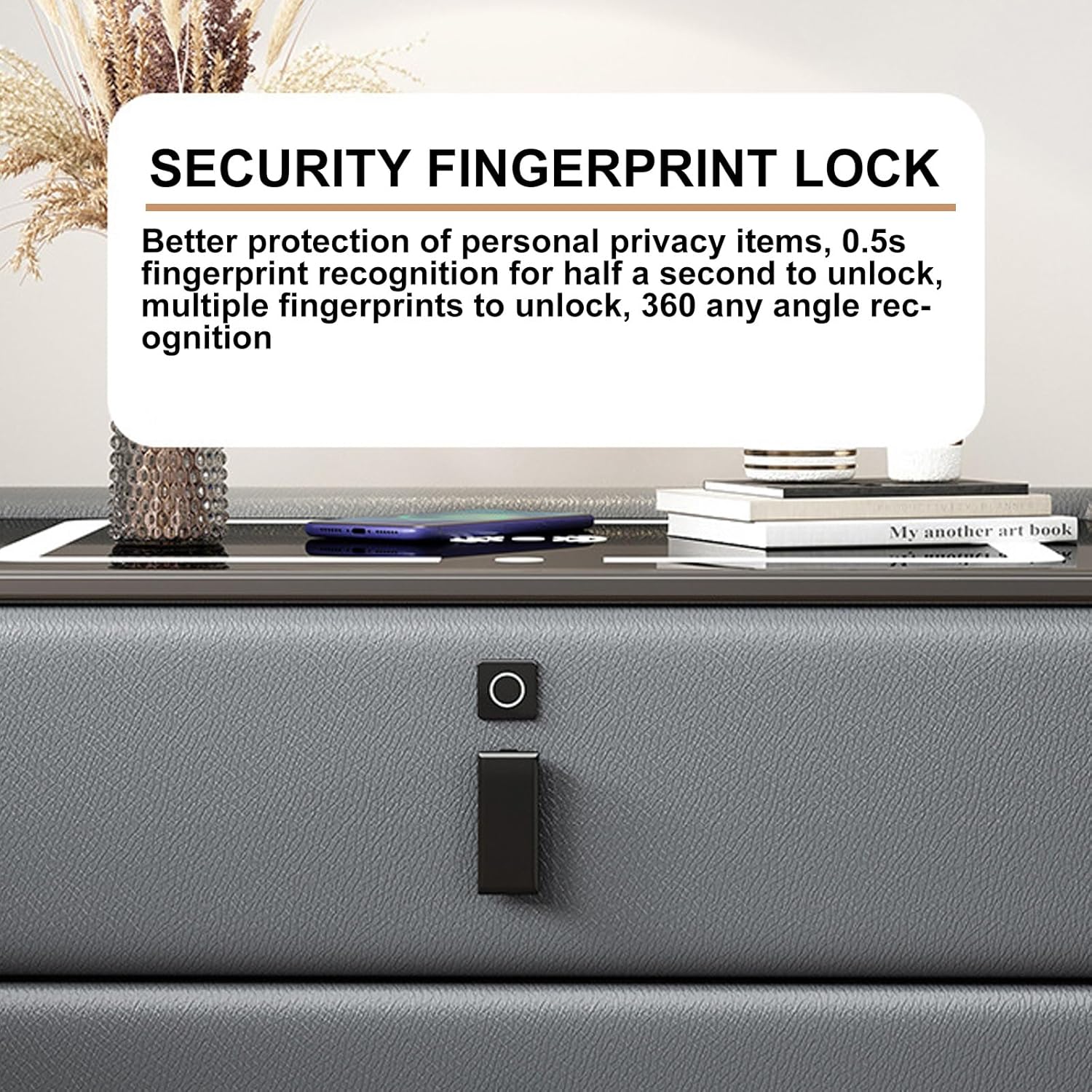 Smart Fingerprint Bedside Drawer