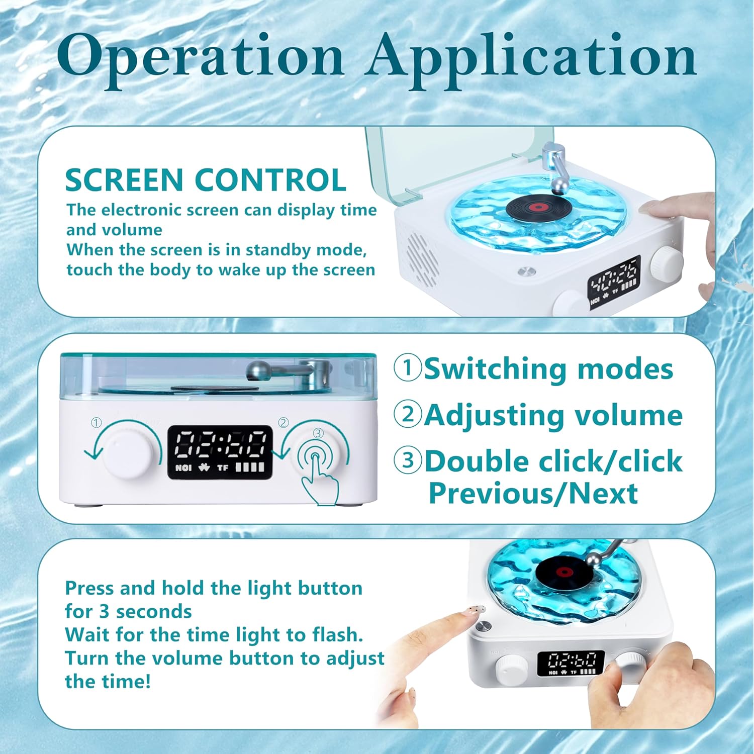 Waves Vinyl Speaker and Projector