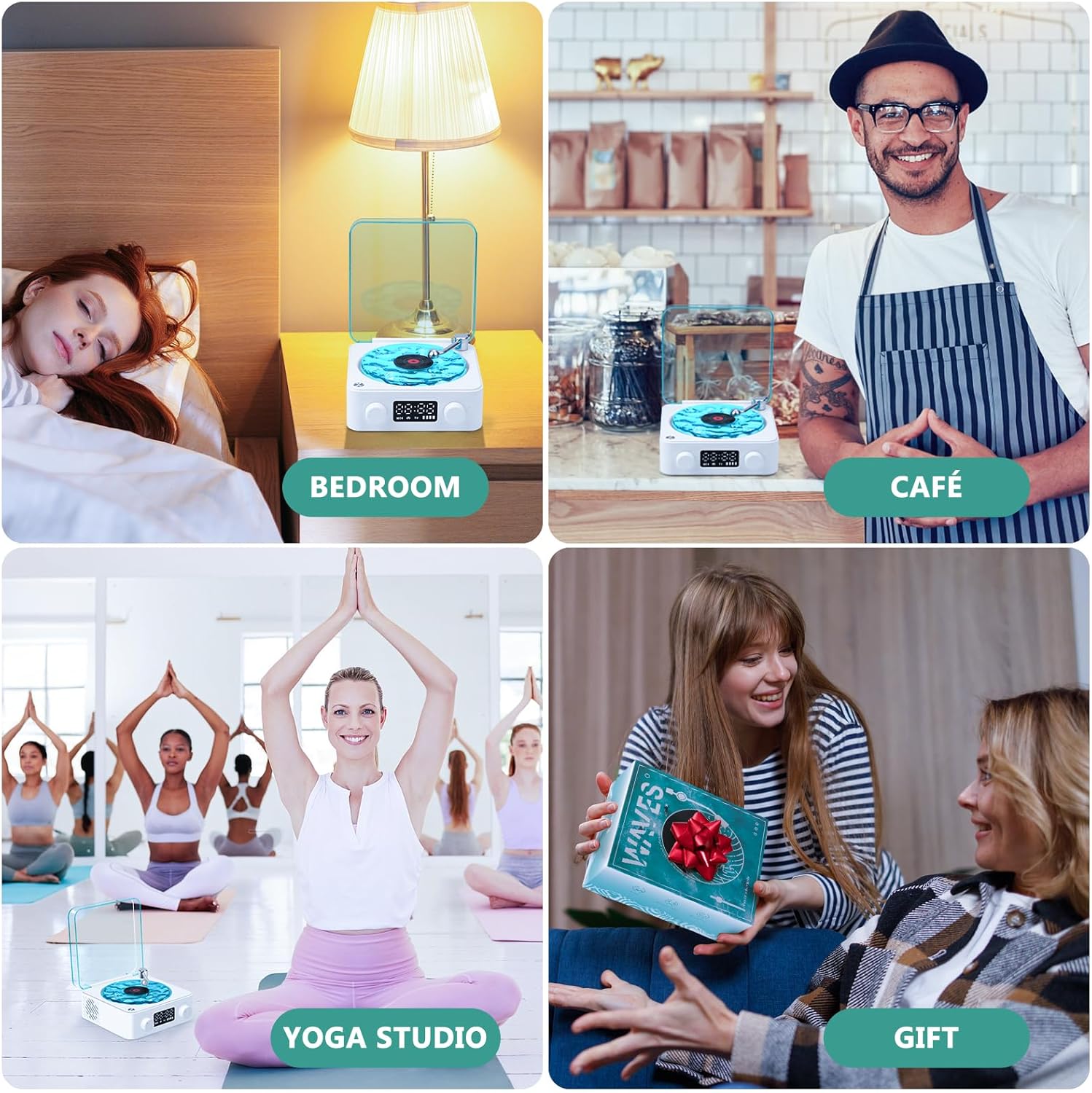 Waves Vinyl Speaker and Projector