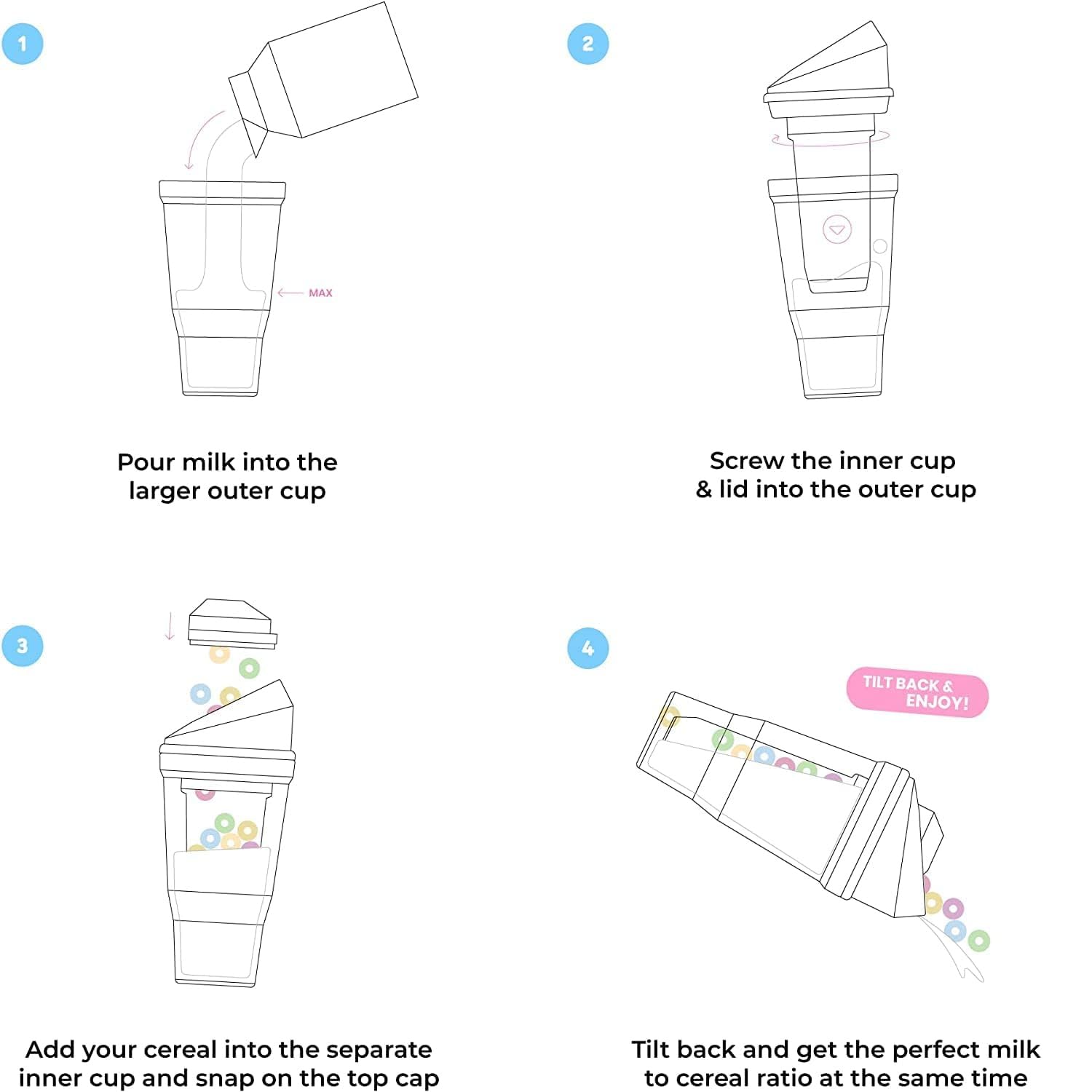 Portable Crunch Cup Container