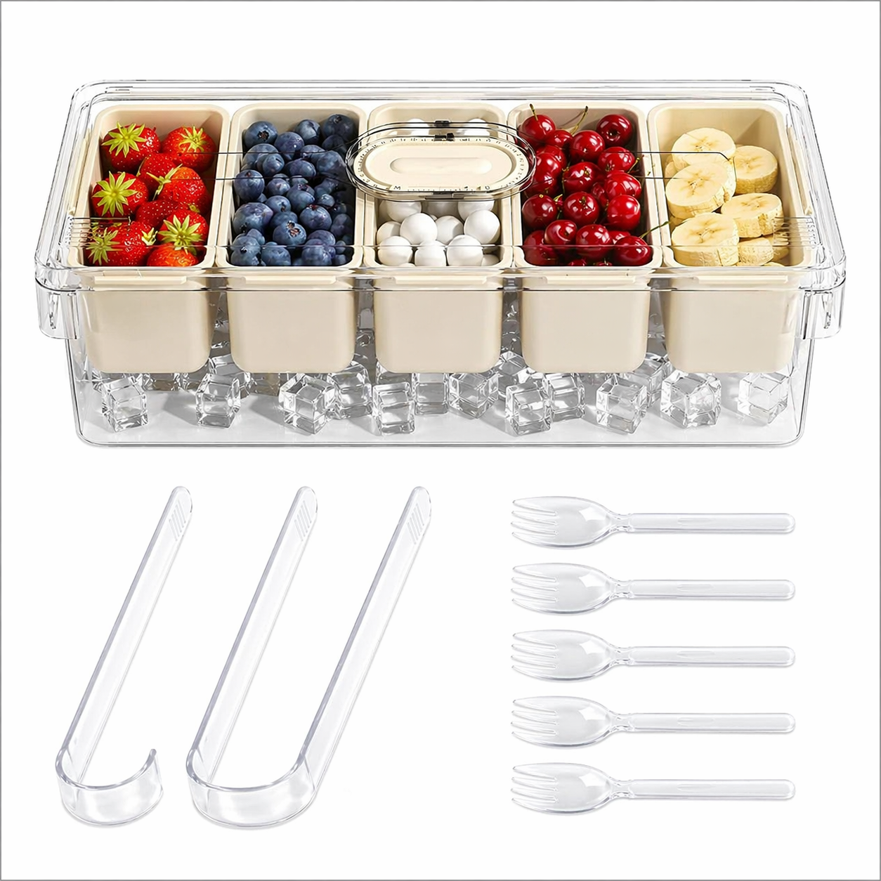 5 in 1 Transparent Storage Containers