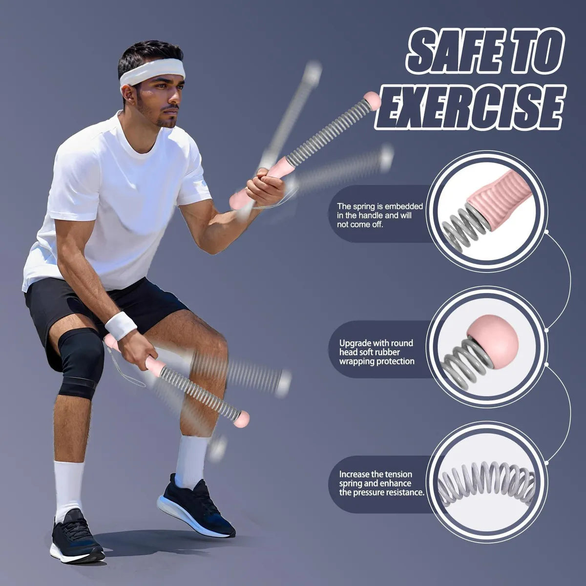 Portable Battle Rope Trainer (Set of 2)