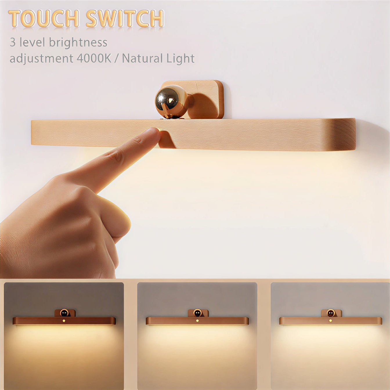 Rotatable Magnetic Wooden Led