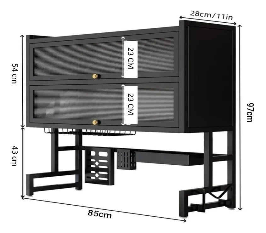 Over Sink Dish Rack and Storage Organizer
