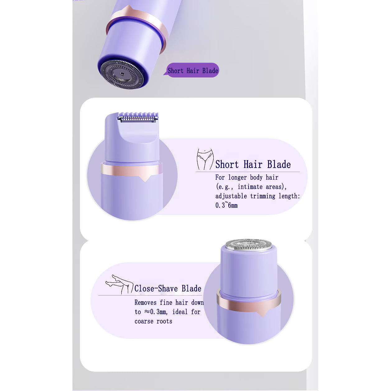2 in 1 Portable Hair Epilator