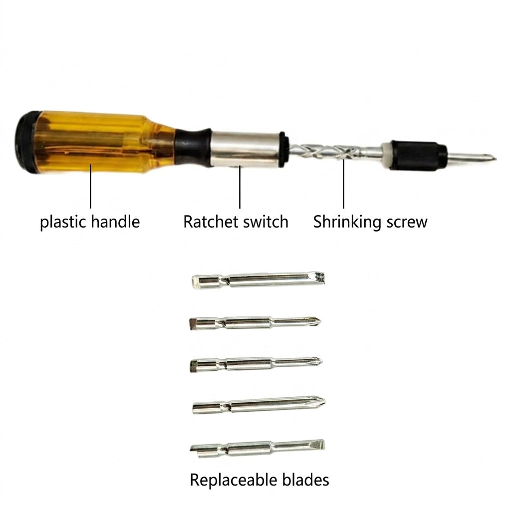 Push Pull Ratchet Screwdriver Set