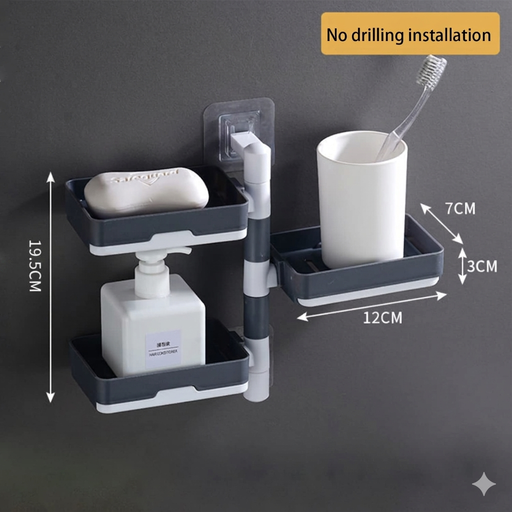 3-Layer Rotatable Soap Holder
