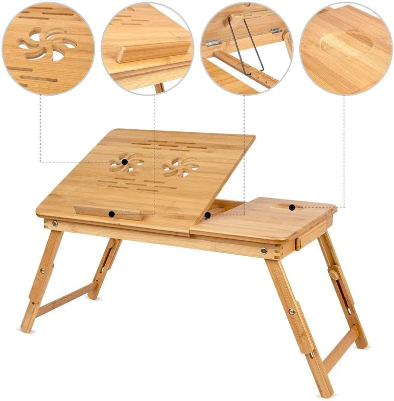 Bamboo Folding Laptop Table