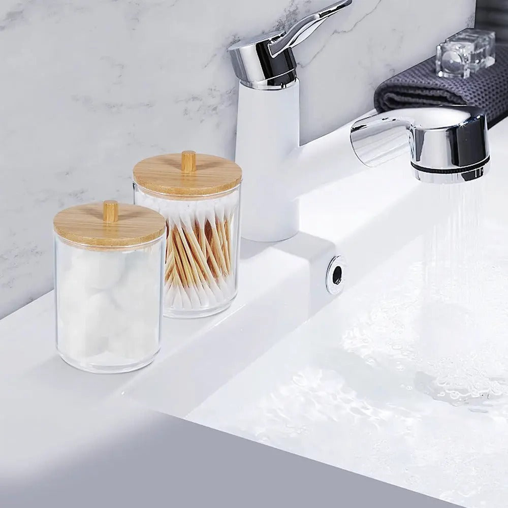 Bamboo-Lid Storage Jar