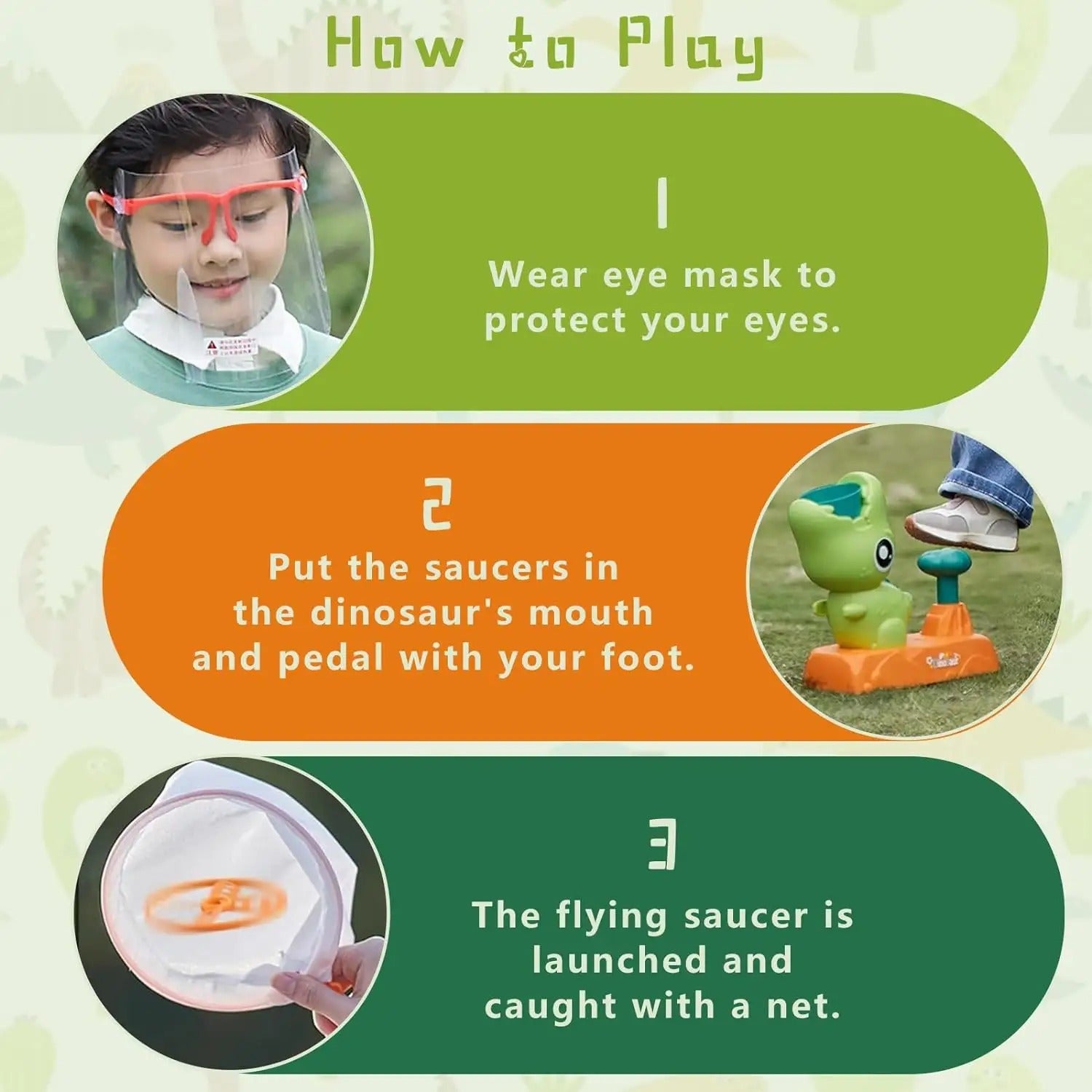 Dinosaur Frisbee Shooter Game