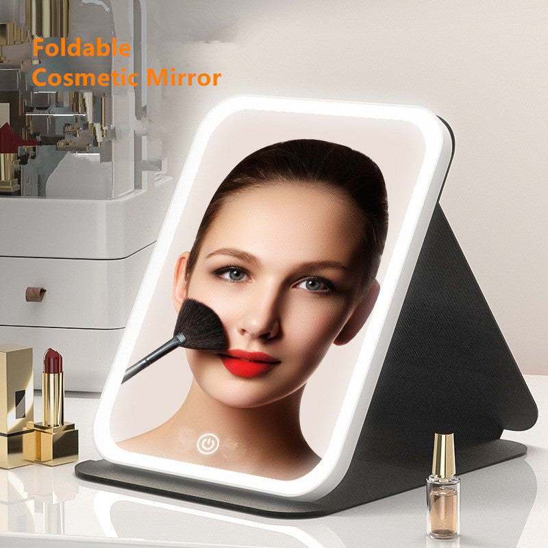 Foldable LED Makeup Mirror