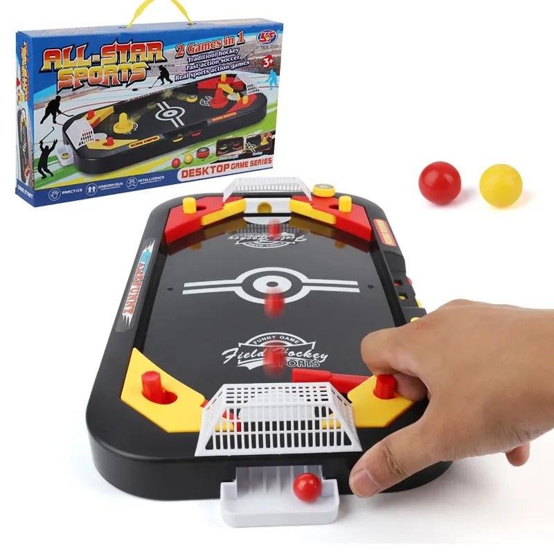 2-in-1 Soccer & Hockey Table Game