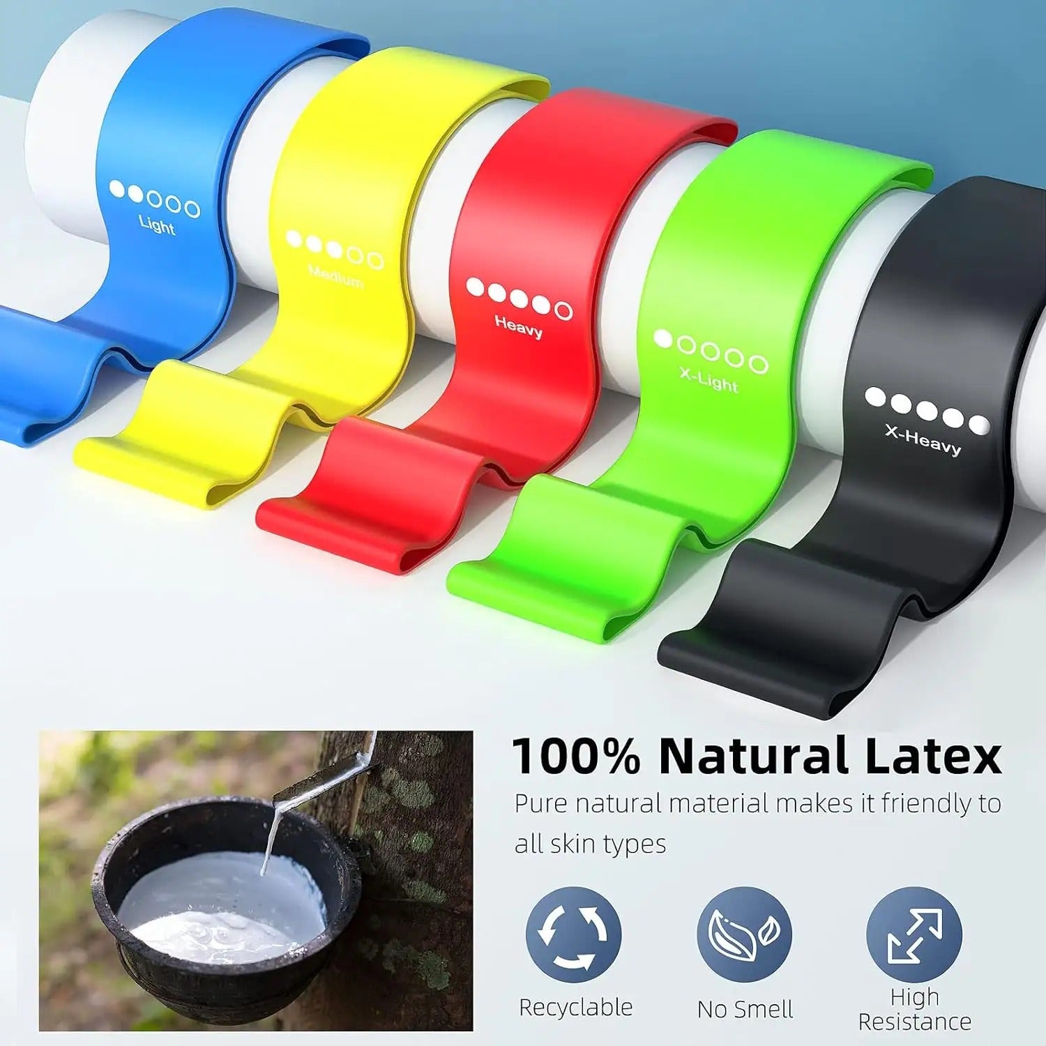 Rubber Elastic Band 5 Different Resistance Levels
