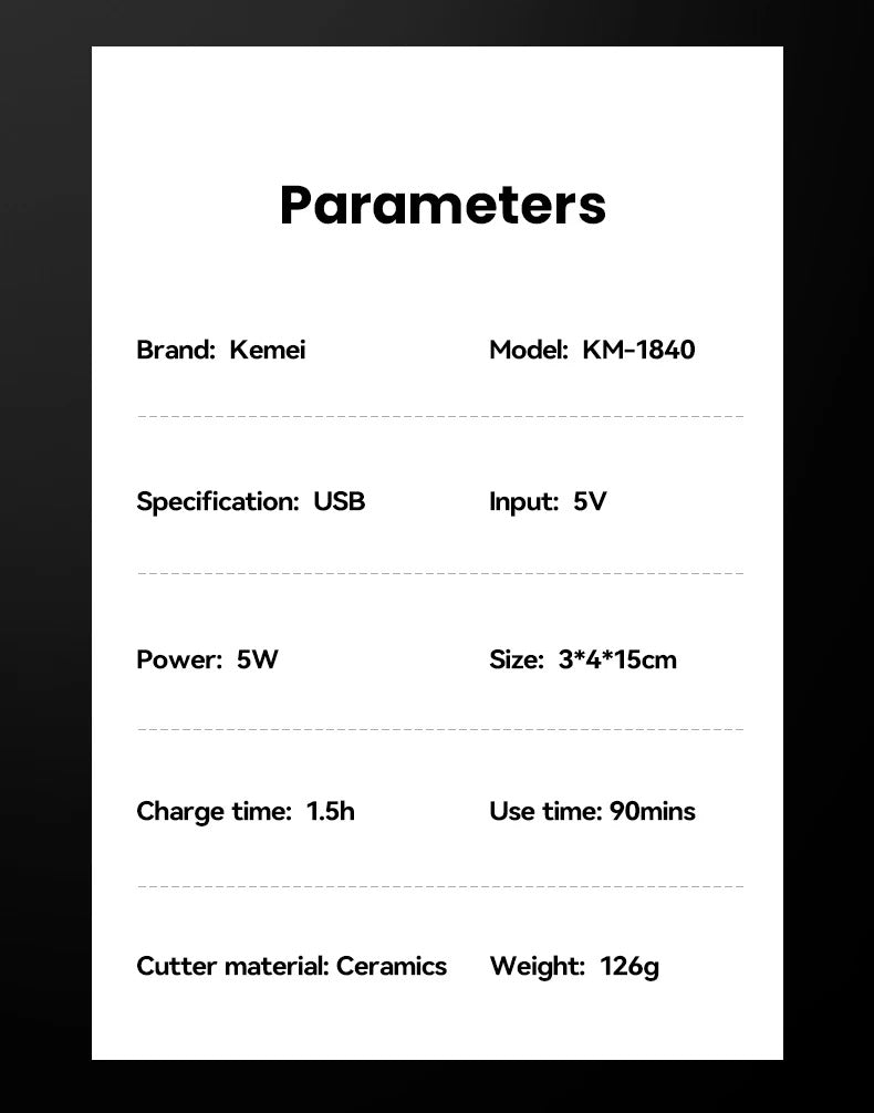 Kemei KM-1840 Electric Shaver