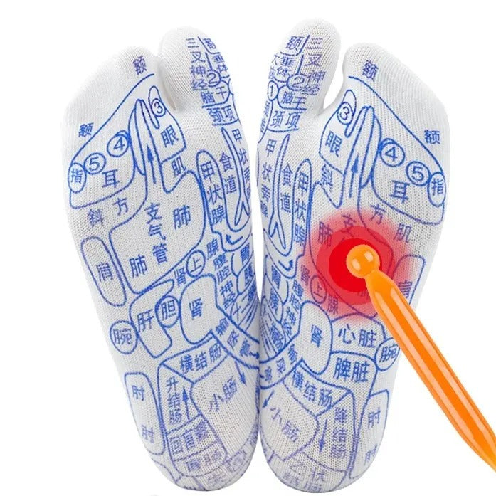 Reflexology Socks and Massage Stick Set