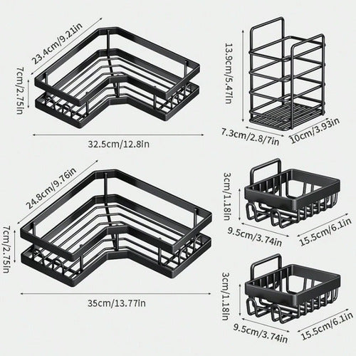 Corner Shower Organizer (Set of 5)