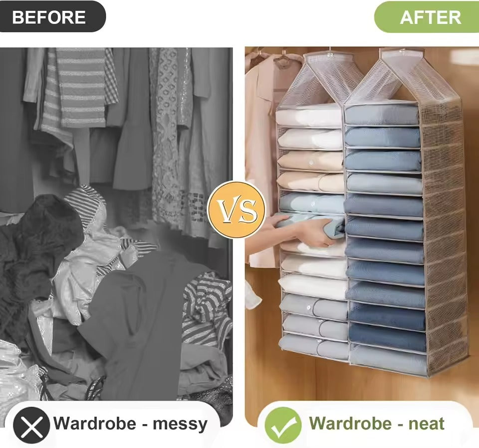 Hanging Wardrobe Organizer (6 Layers)