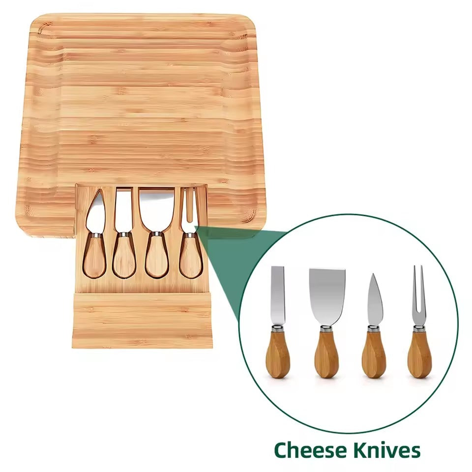 Bamboo Cheese Board Set