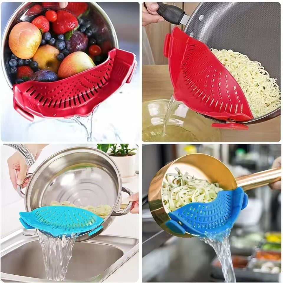 Clip-On Silicone Pot Strainer