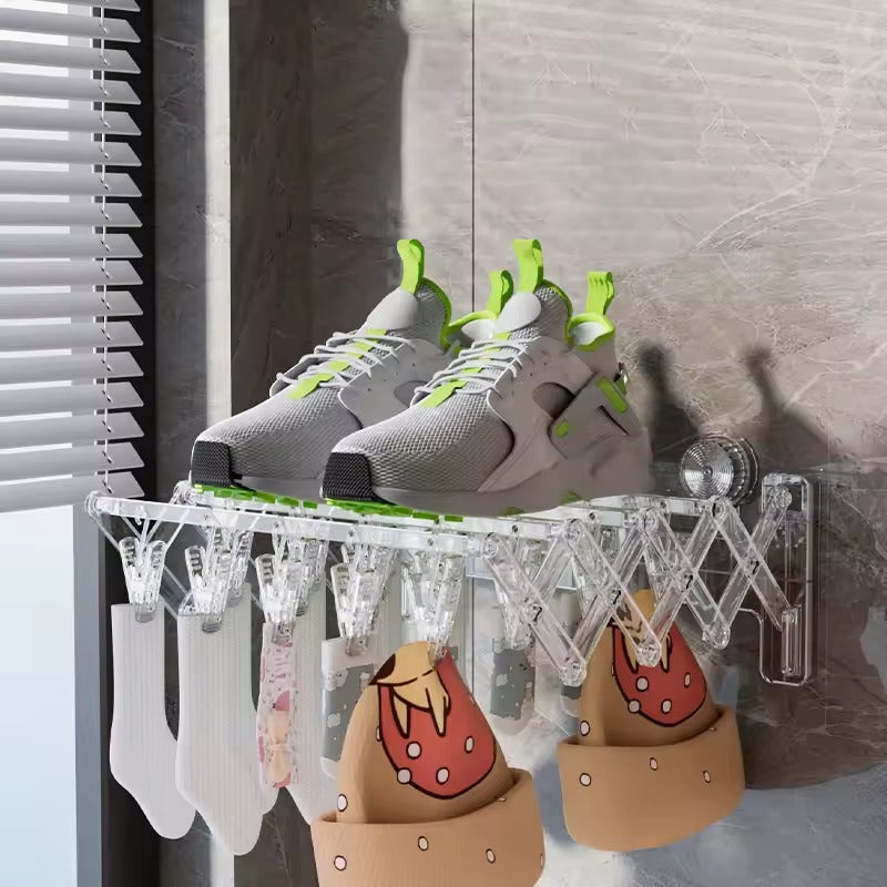 Foldable Suction Clothes Drying Rack