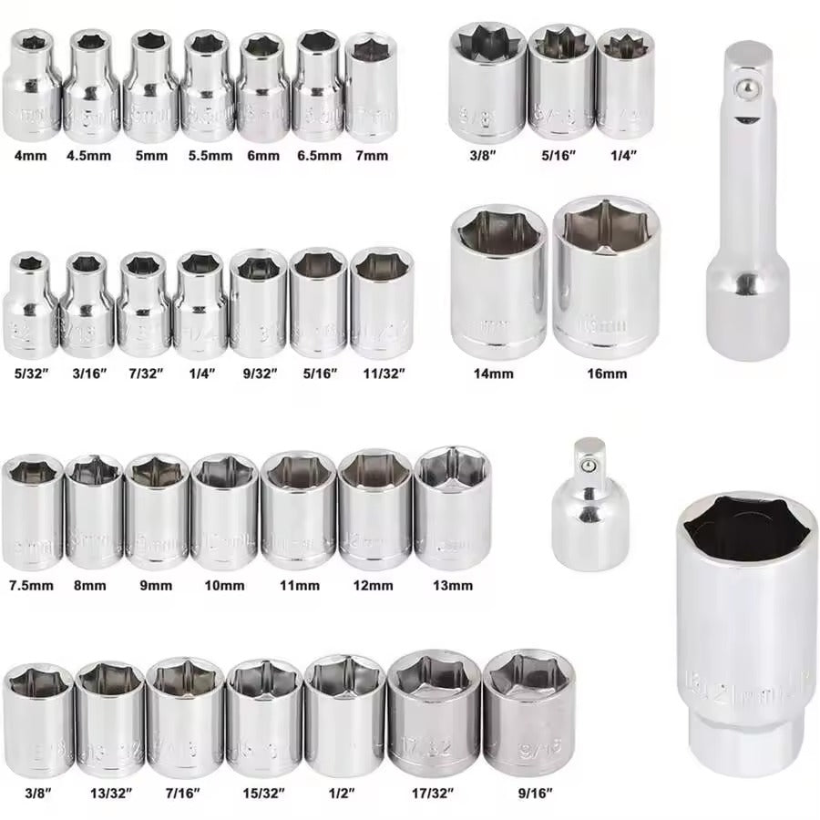 Complete Socket Wrench Set 40pcs