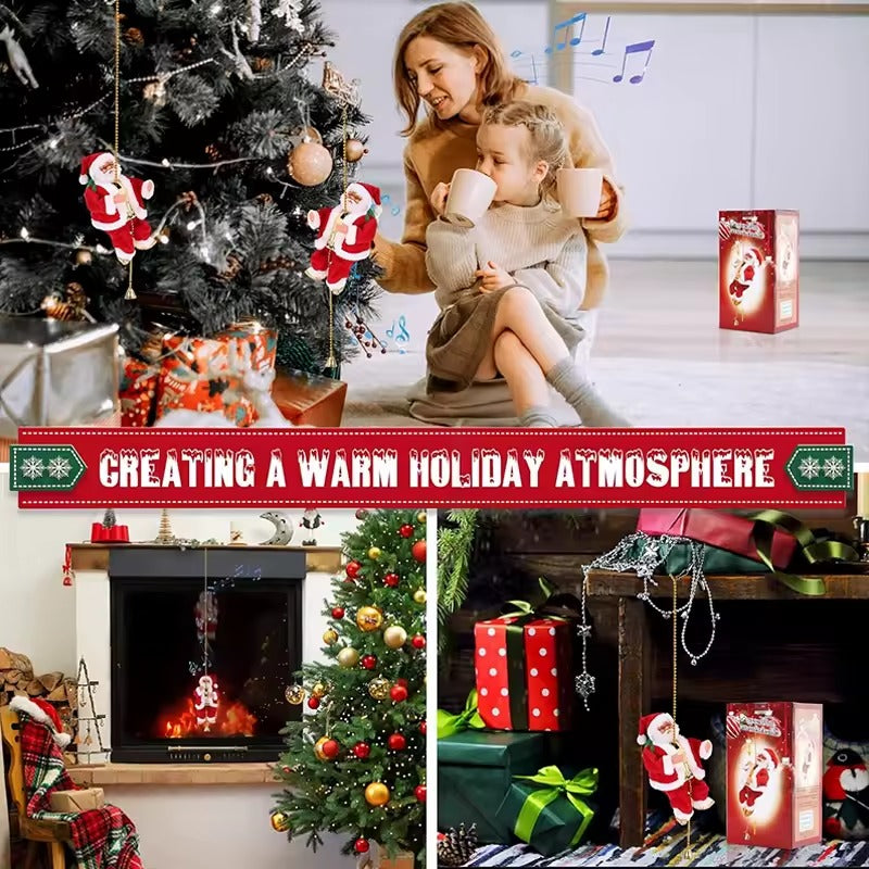 Electric Rope Climbing Santa