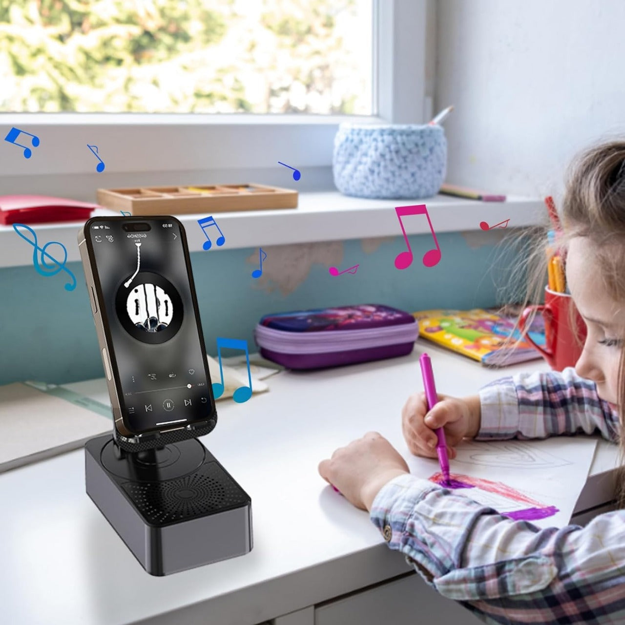 Wireless Bluetooth Speaker Phone Holder