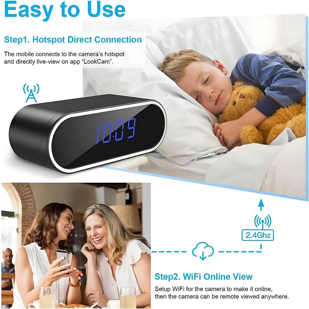 Spy Wifi Clock Camera