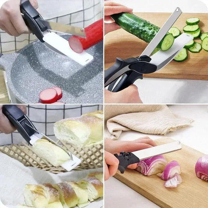 2 in 1 Kitchen Scissors and Knife
