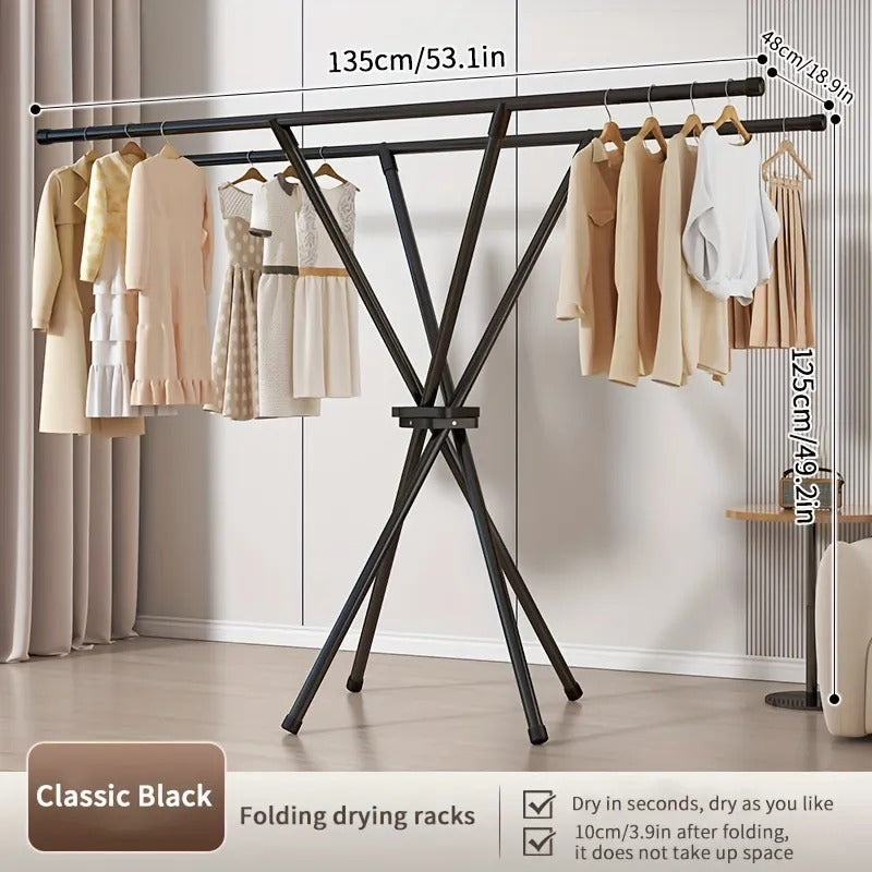 Double-Rod Folding Drying Rack