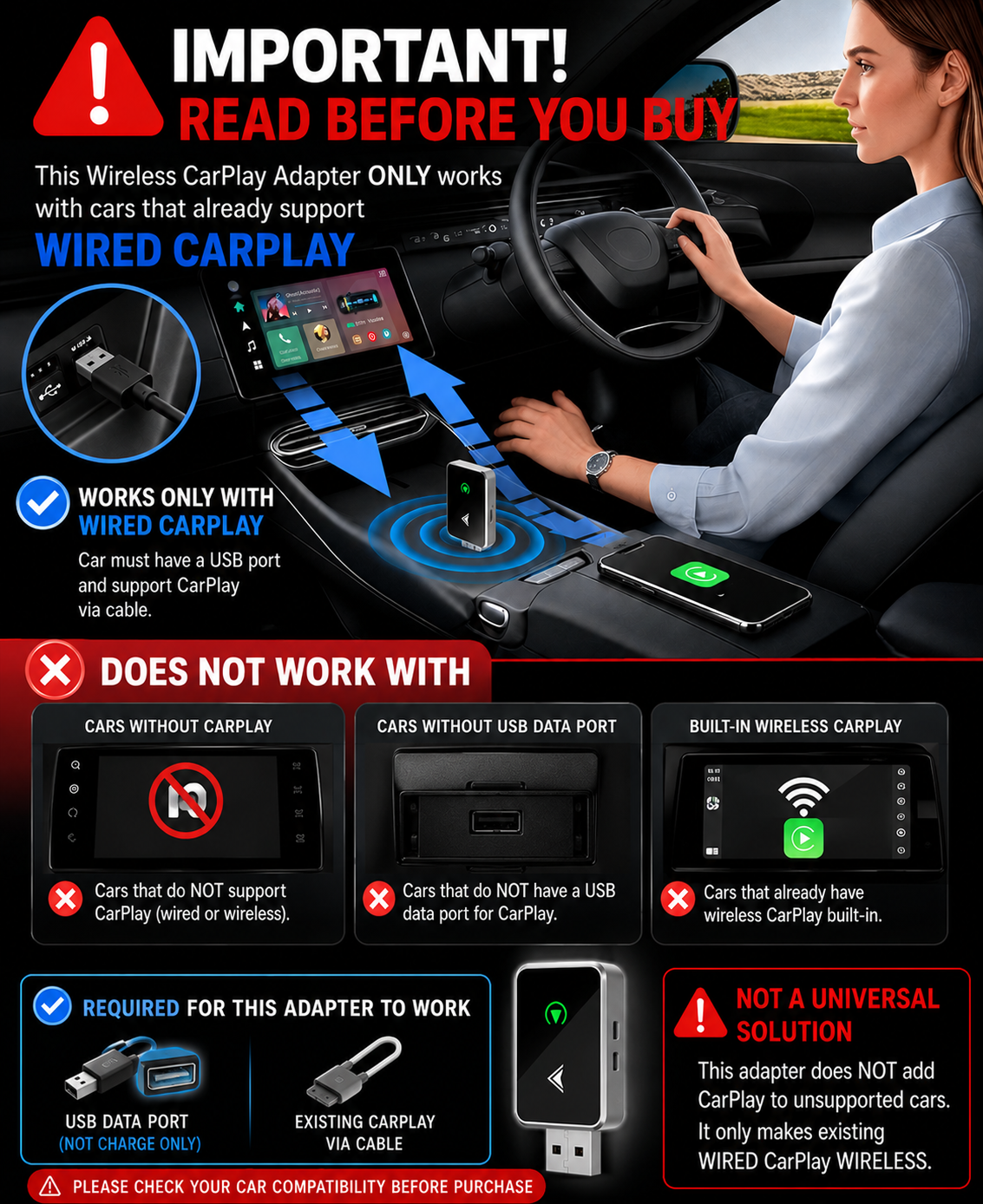 Wireless CarPlay Adapter