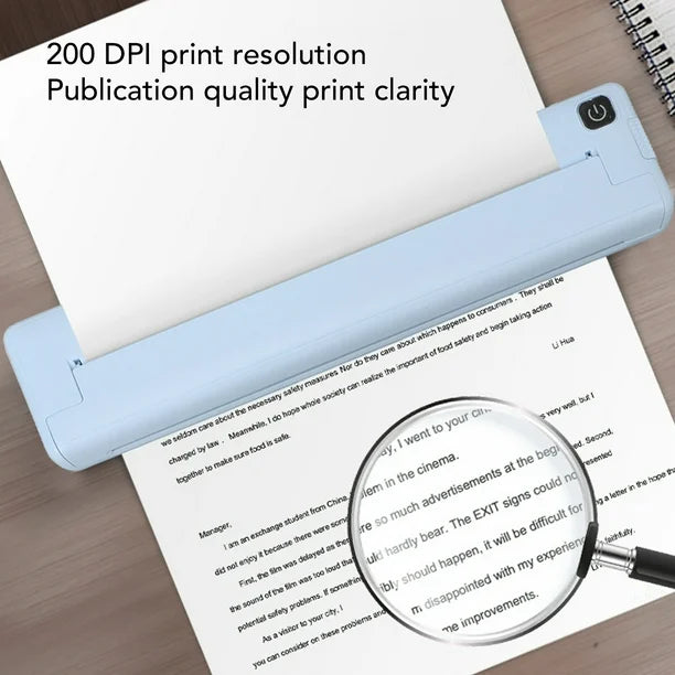 Portable Thermal A4 Printer + 10 Thermal Papers