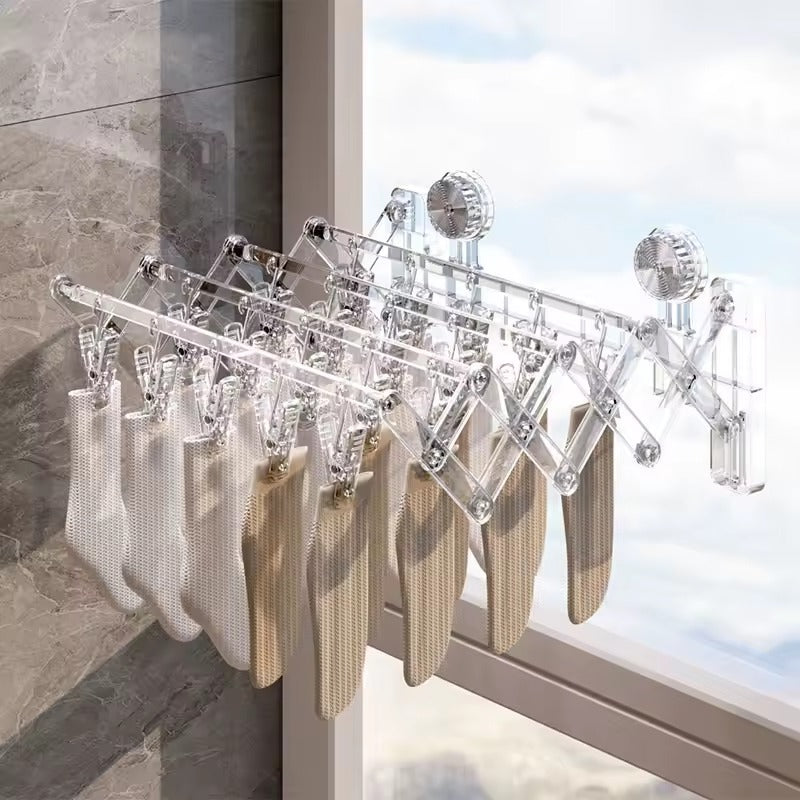 Foldable Suction Clothes Drying Rack