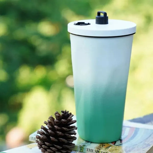 Gradient Sip Cup With Straw & Sip Lid