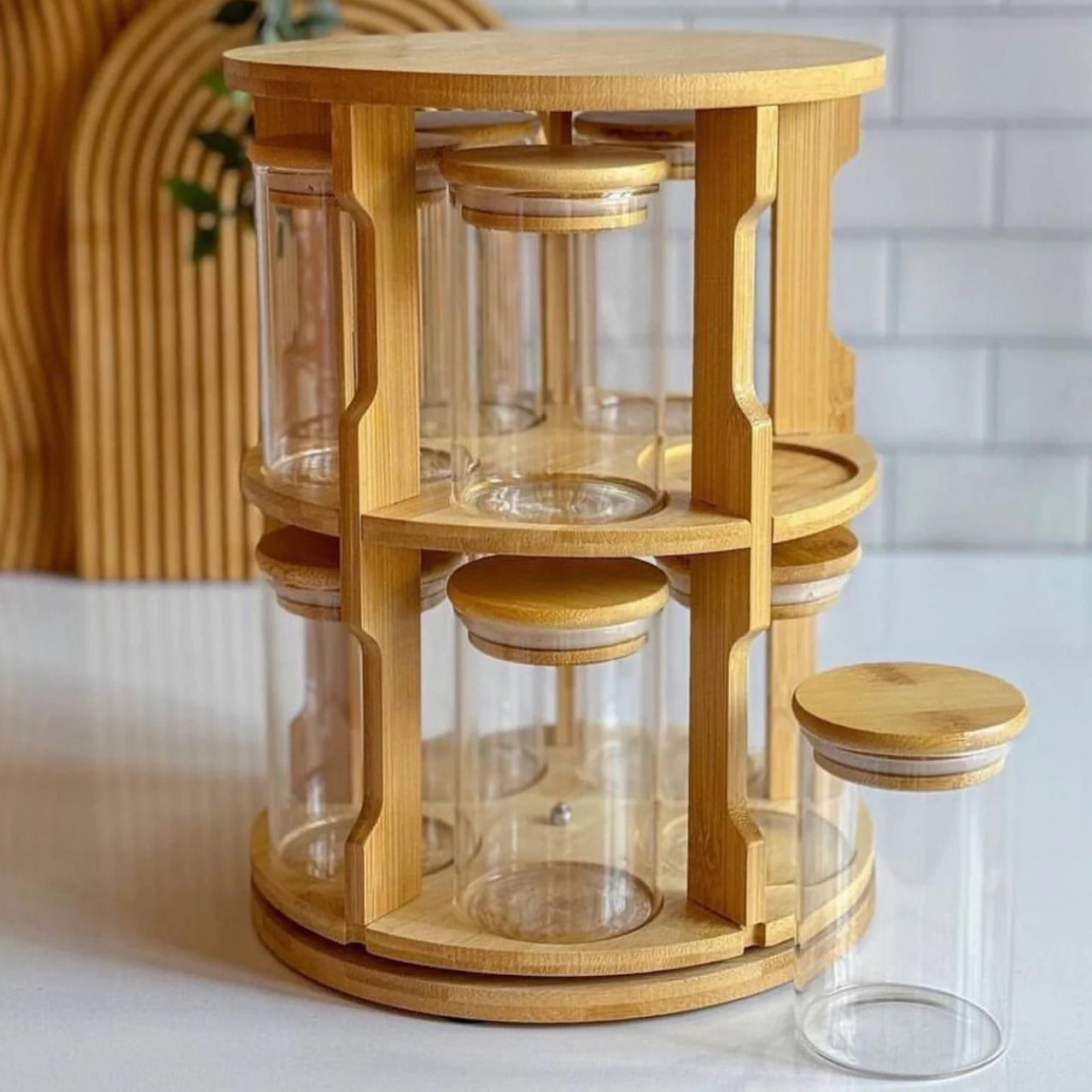 10-Jar Rotating Spice Rack