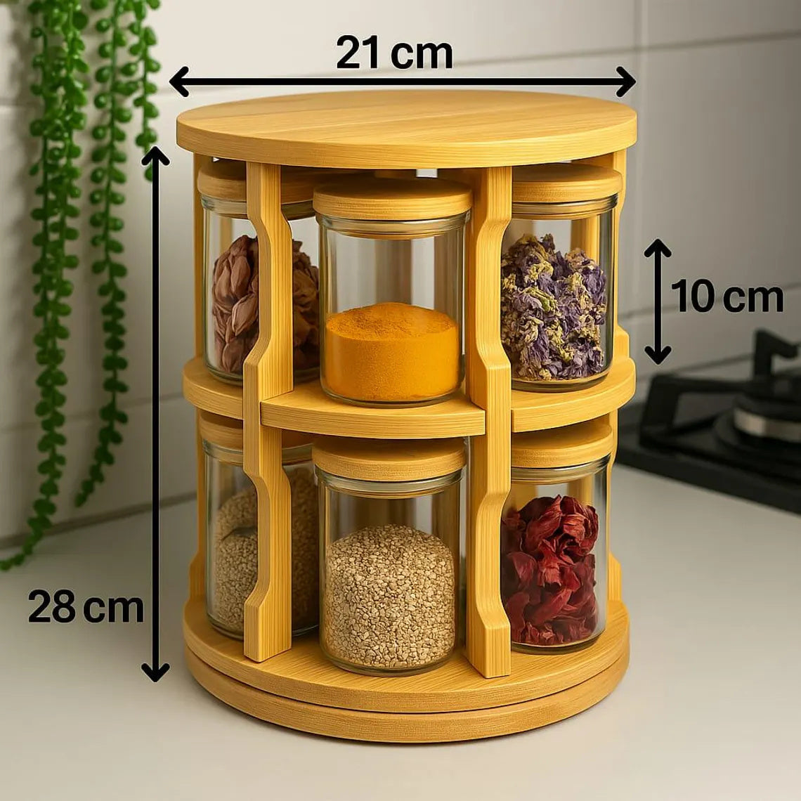 10-Jar Rotating Spice Rack