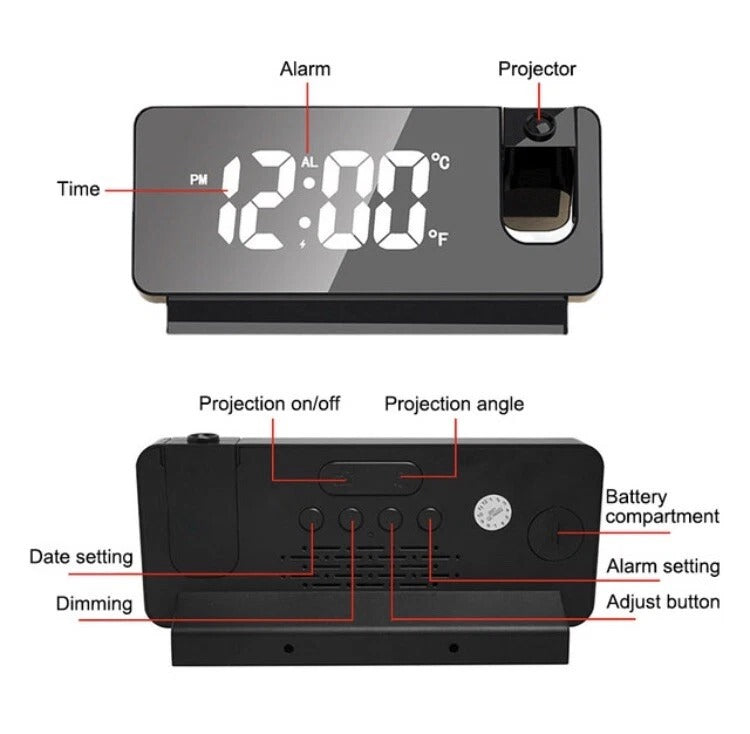 Digital Projection Alarm Clock