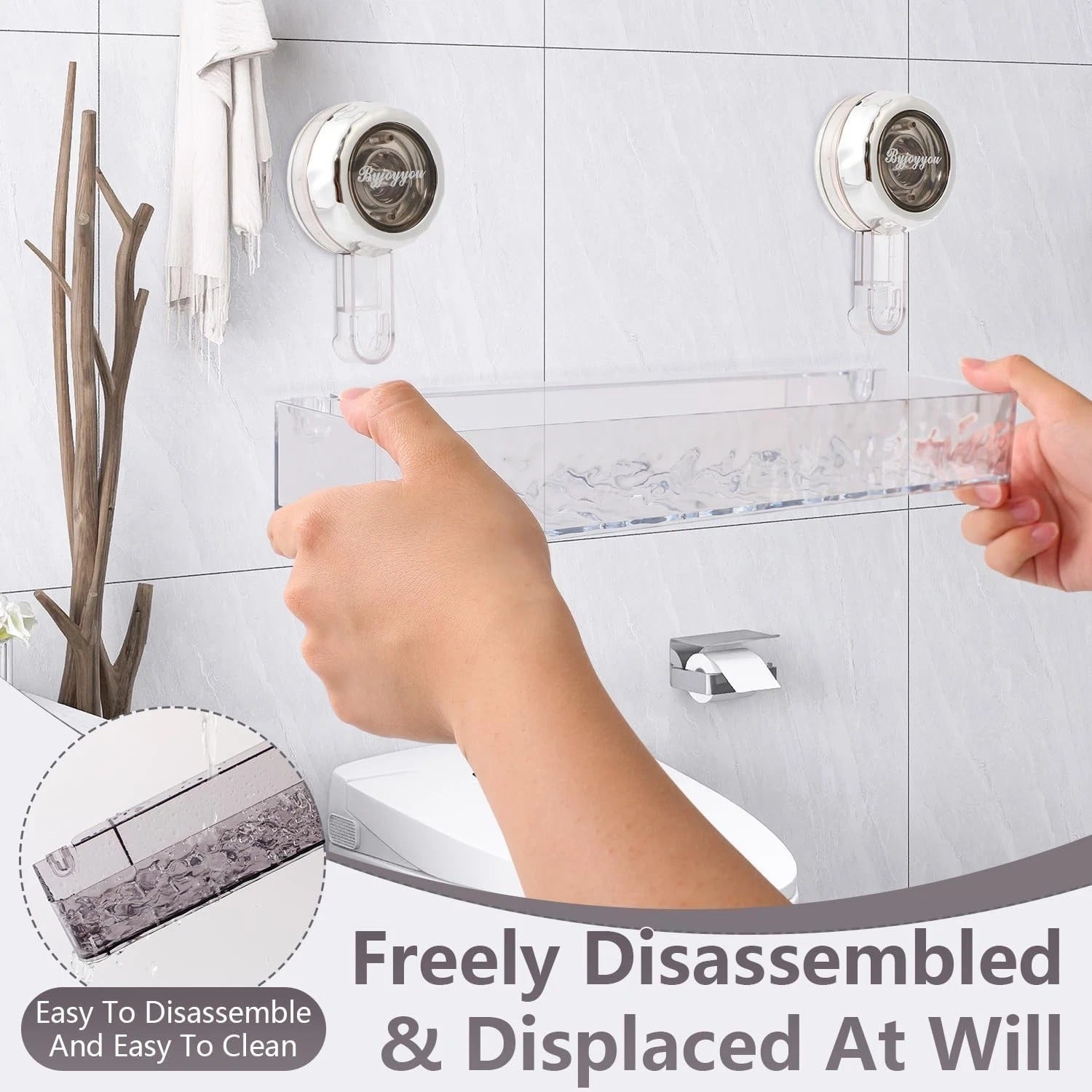 Acrylic Suction Shower Storage