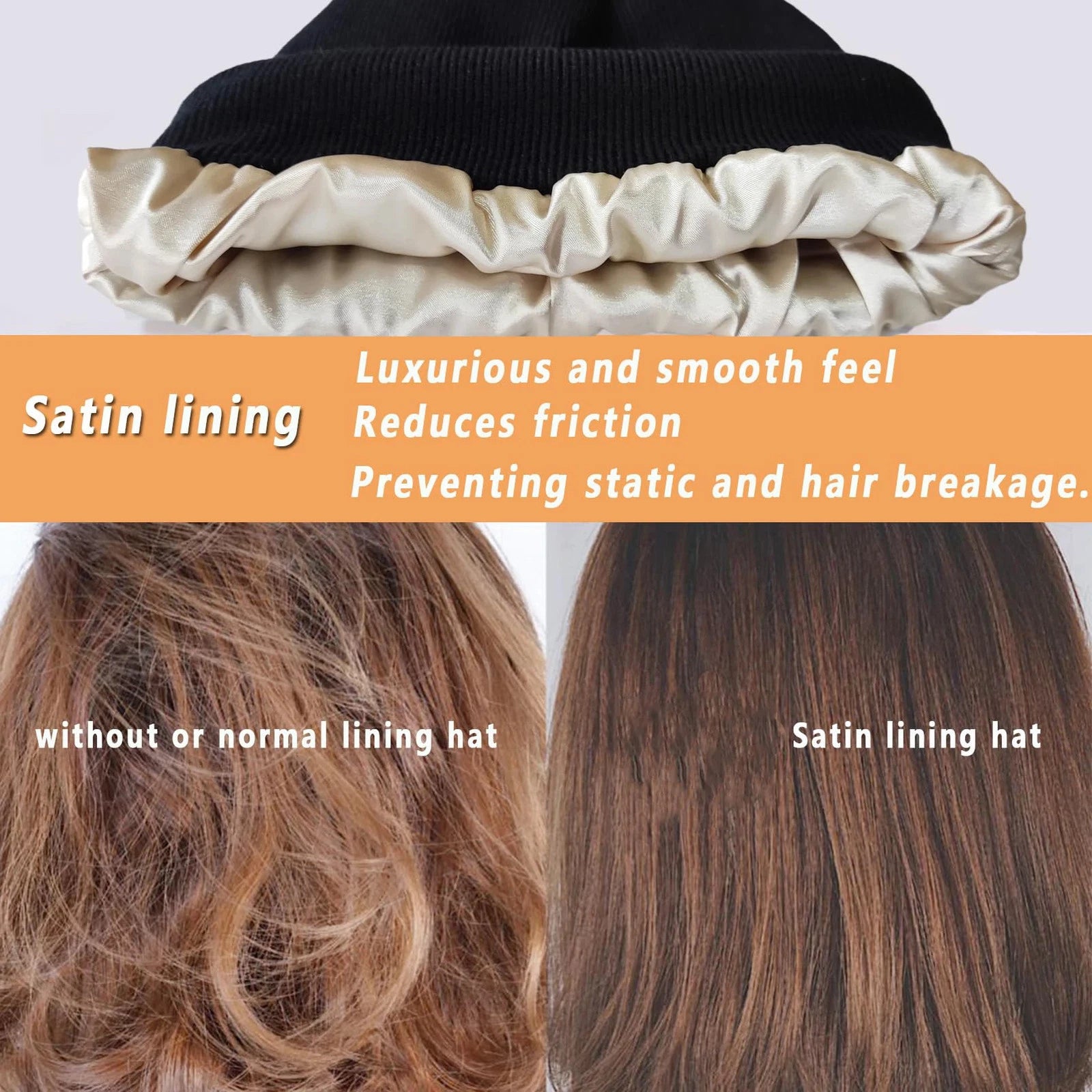 Satin lined winter hat