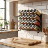 4-Tier Spice Rack with 28 Glass Jars