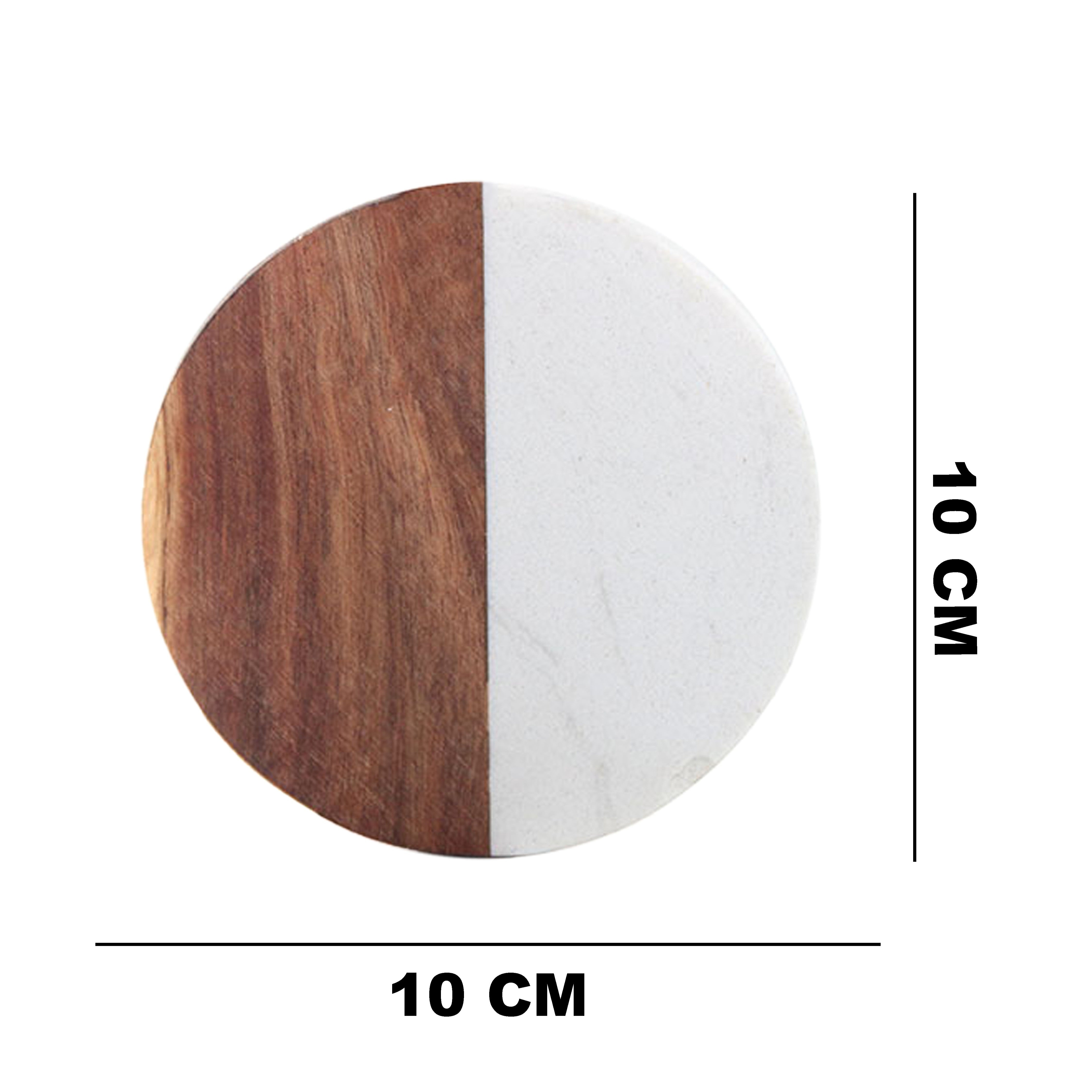 Marble & Acacia Wood Coasters