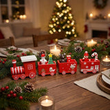 Wooden Christmas Train Decoration